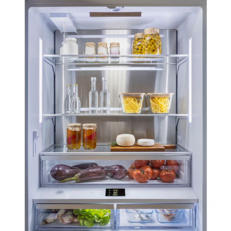 BERTAZZONI RBM75S5FPNS X HER Εντοιχιζόμενος Ψυγειοκαταψύκτης SLOT-IN 76cm Inox
